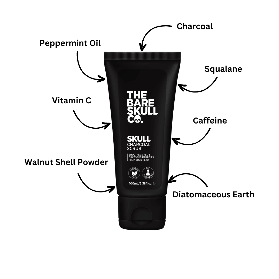 Skull Charcoal Scrub - The Bare Skull Co.