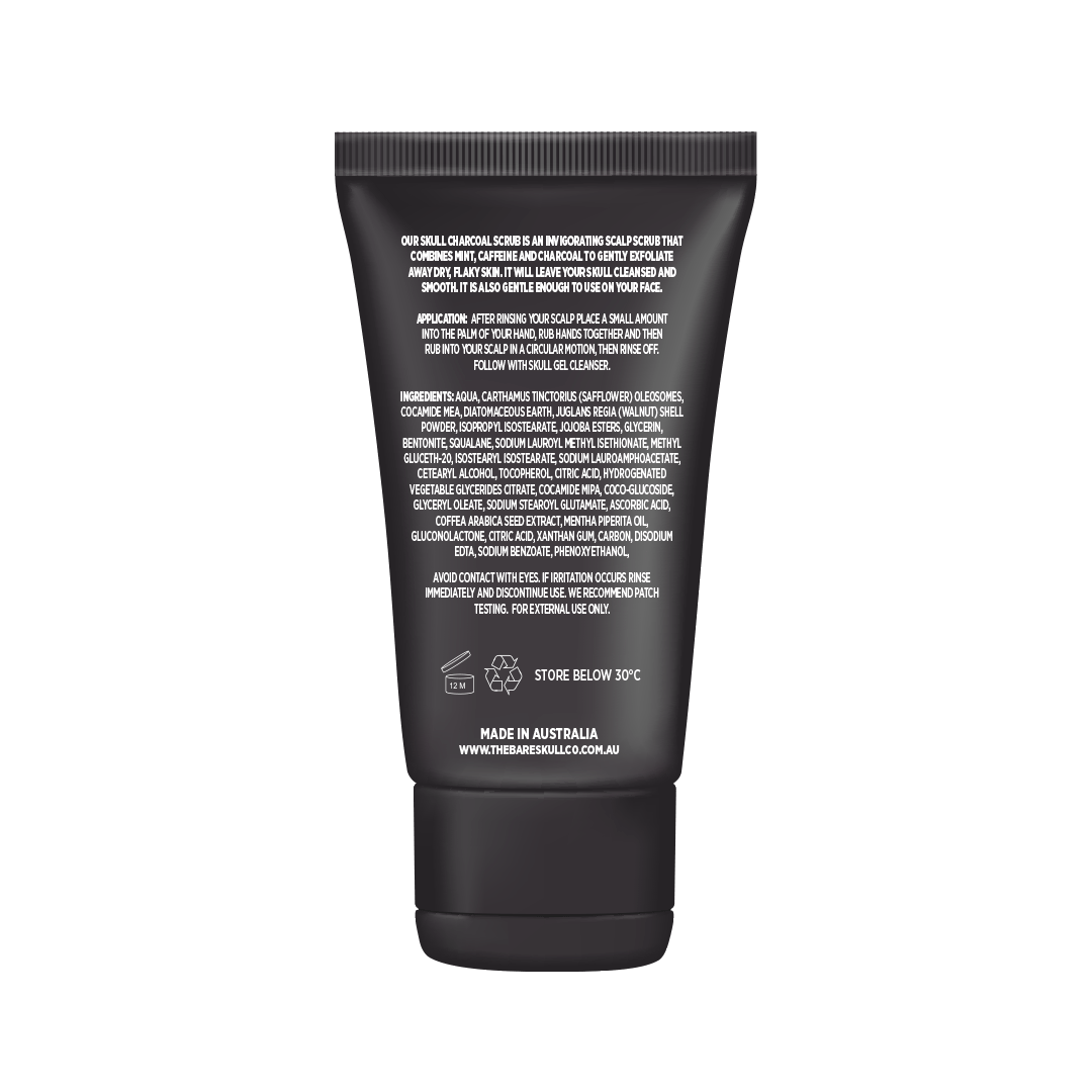 Skull Charcoal Scrub - The Bare Skull Co.